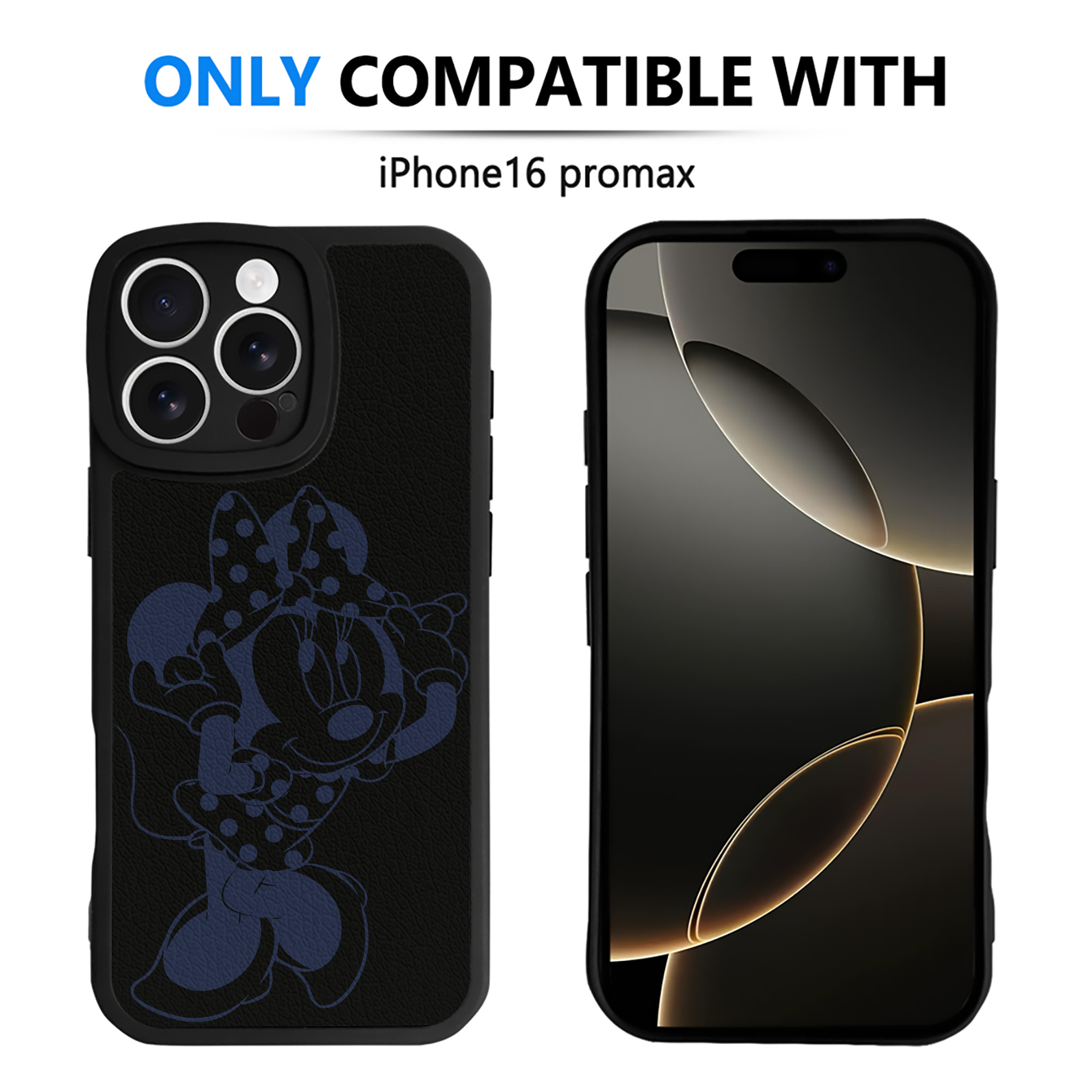 （画像用） ミッキーマウス Mickey Mouse 【iPhone 16シリーズ対応】シリコンスマホケース（レザー調） 材質：シリコン